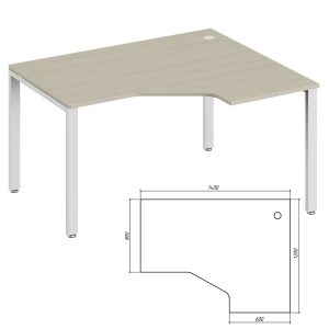 Эргономичный стол правый 140x120x75