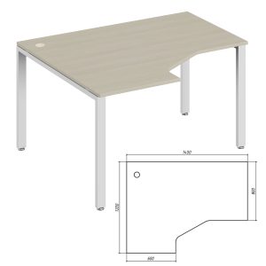 Эргономичный стол левый 140x120x75