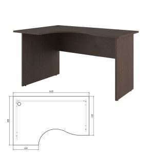 Стол эргономичный левый 140x90x75