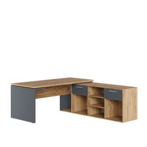 Стол письменный на опорной креденции 180x205x75