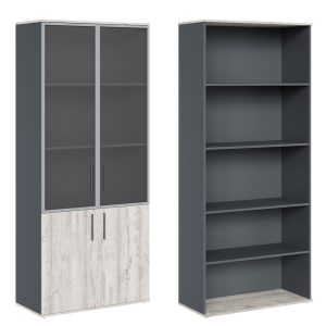 Шкаф для бумаг со стеклом 90x42x207