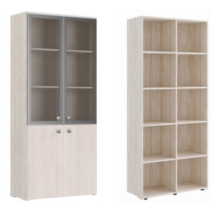 Шкаф для бумаг со стеклом 92x42x209