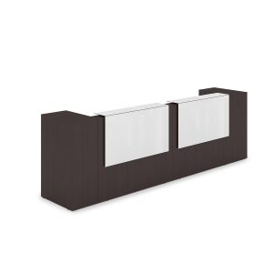 1КРТ-КЛ.005 Комплект Ресепшн с фартуком HPL 3632x751x1149 без подсветки