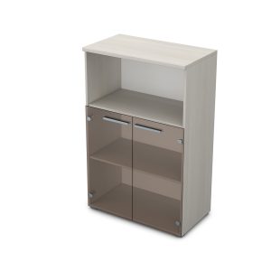 9ШД.017.4 Шкаф средний со стеклом и нишей 800x450x1245